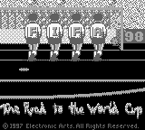FIFA Road to World Cup 98 title screen for GameBoy